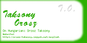 taksony orosz business card